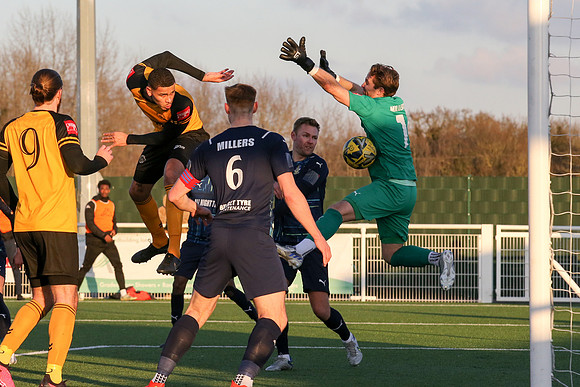 Aveley v Cray Wanderers - Isthmian League Premier division - 21st January 2023