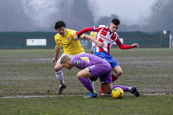 Dorking Wanderers v Harlow Town - Bostik League Premier Division - 20th January 2018